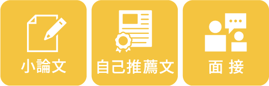 小論文、自己推薦文、面接、学校推薦